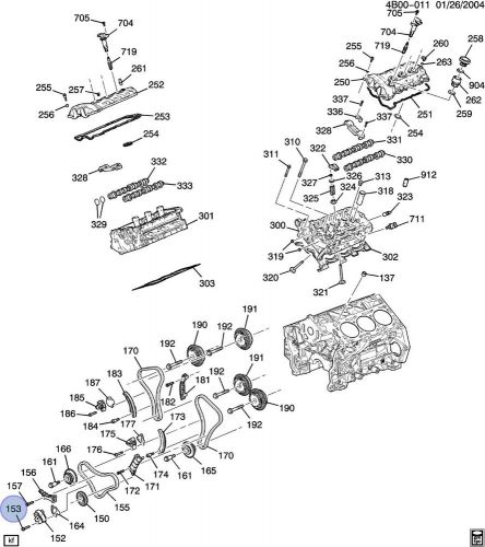 New genuine gm engine timing chain tensioner bolt - gm# 11588255