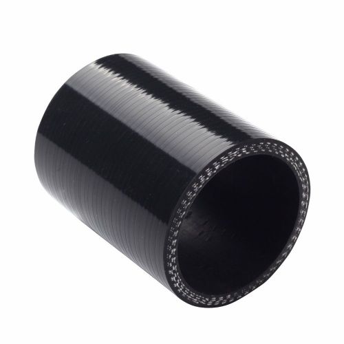 Black 2.5&#034; 2 1/2&#034; straight silicone hose pipe 63mm intercooler coupler turbo