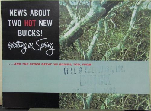1962 buick v6 v8 wildcat skylark lesabre invicta electra special sales brochure