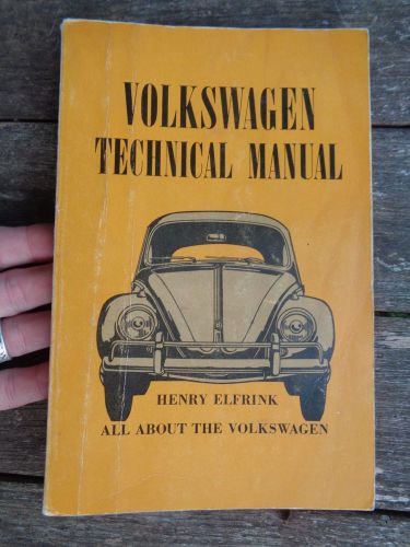 Antique 1961 volkswagen technical manual book henry elfrink automotive vw bug