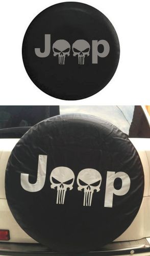 Jeep skull spare wheel tire tyre case cover protector 30&#034; 31&#034; for jeep wrangler