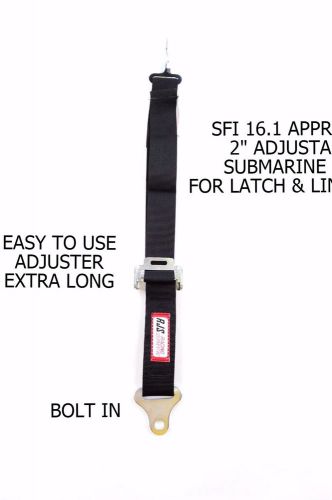 Rjs sfi 16.1 extra long adjustable submarine belt latch &amp; link black 17000101