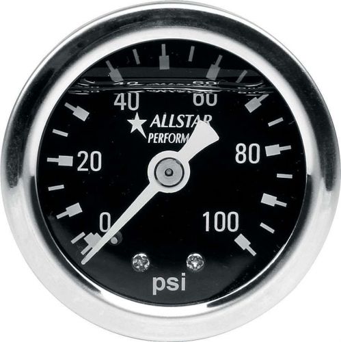 Allstar performance 1.5in gauge 0-100 psi liquid filled