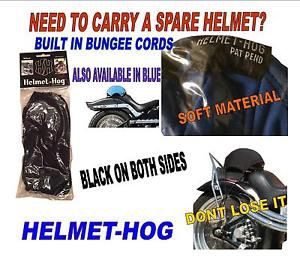 Helmet-hog helmet bungees works like a bungee, fits like a bra! (black) new!