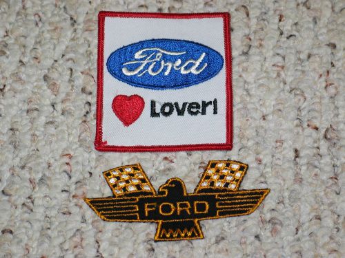 Set of vintage ford thunderbird wings flag patches