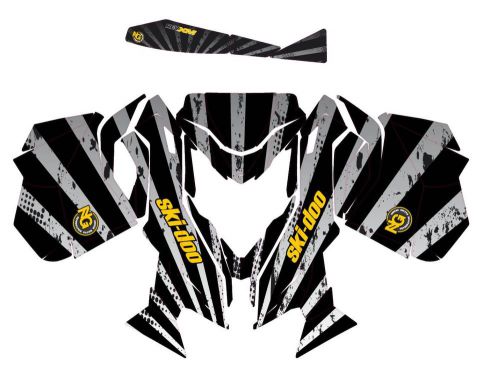 Ng racing ski-doo rev xm summit snowmobile sled graphic kit wrap black 13 - 2015