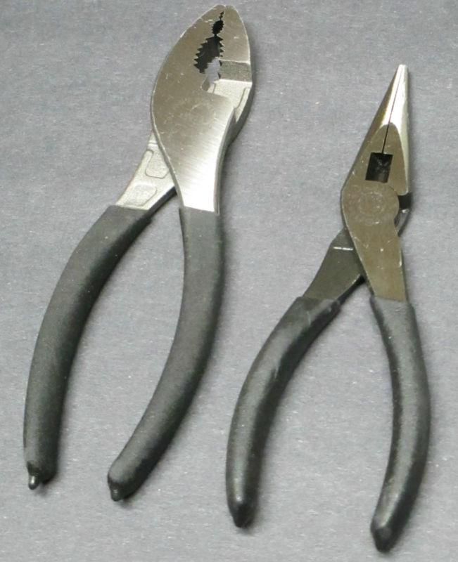 Craftsman 2 piece pliers set - 6 3/4" slip joint & 6" long nose - usa made