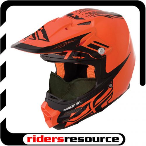 Fly racing f2 carbon cold weather helmet &#034;pure&#034; orange/black