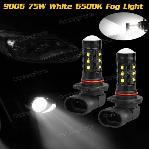 1pair 6500k 75w cree xb 9006 bright led bulb fog driving light for bmw