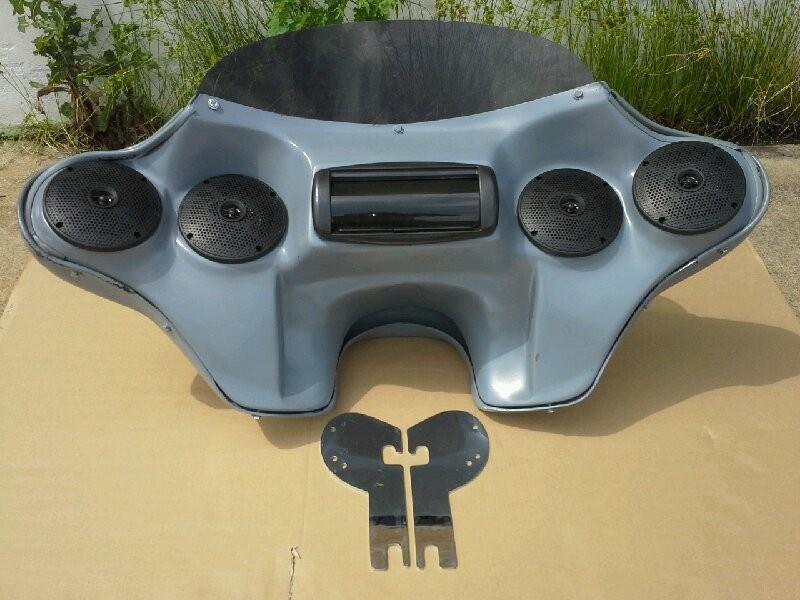Harley batwing fairing for touring road king bagger 4x5" speakers