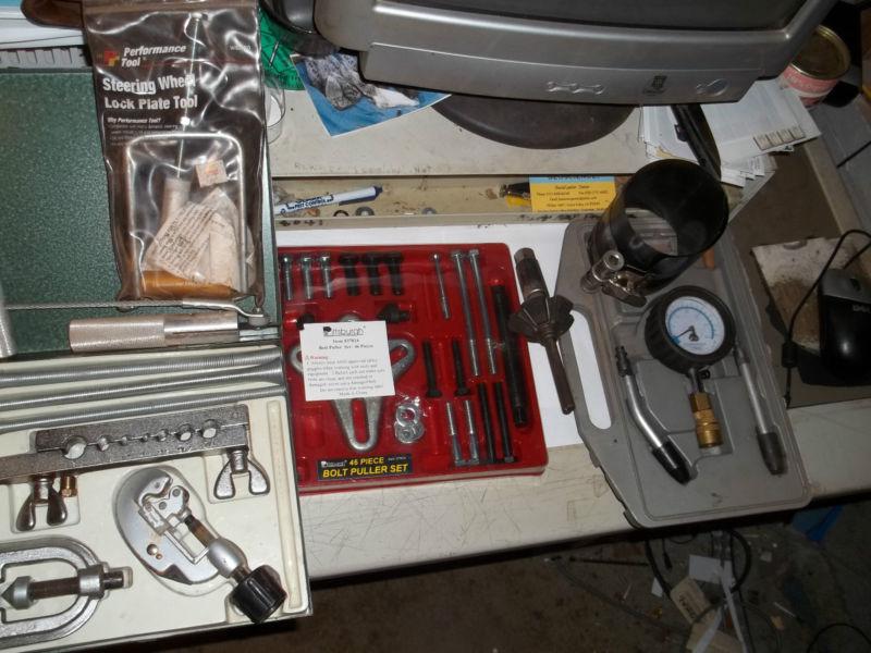 Auto repair tool, pullers, guages, misc.box full