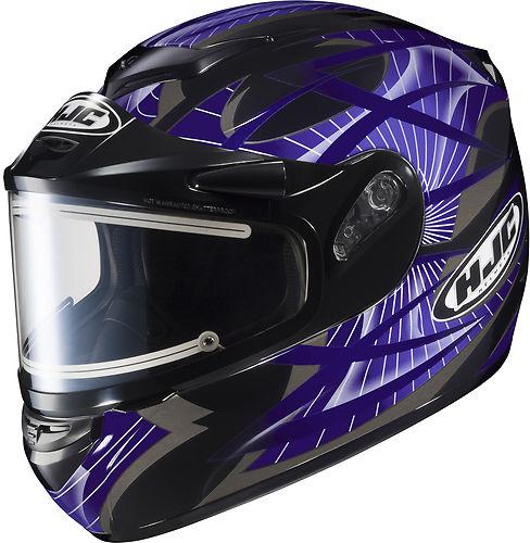 Hjc cs-r2 storm full face motorcycle helmet electric shield purple size small