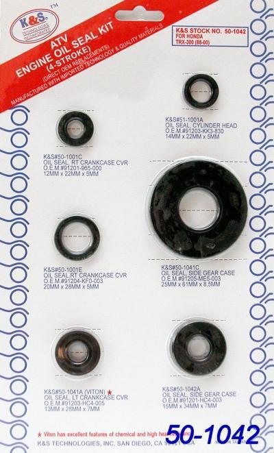 K&s engine oil seal kit fits honda trx300 1988-2000