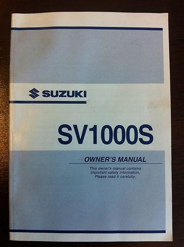 Suzuki sv1000 owners manual