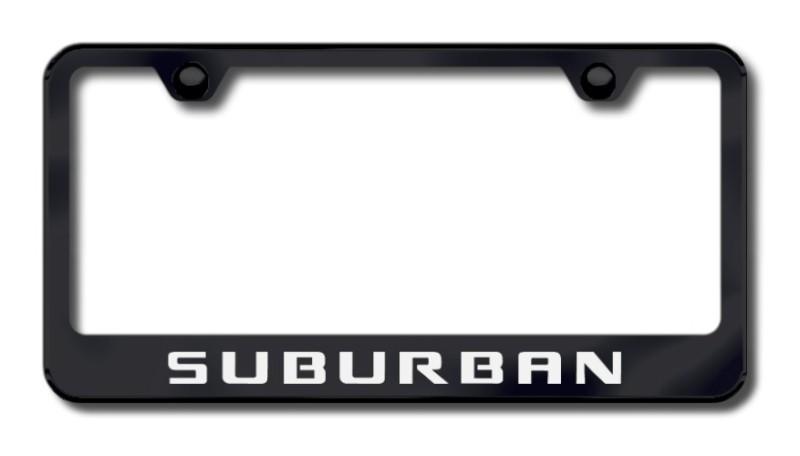 Gm suburban laser etched license plate frame-black made in usa genuine
