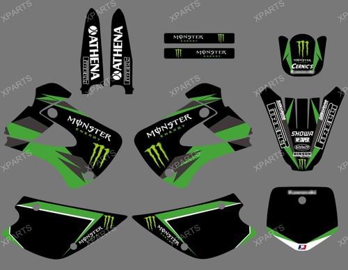 Graphics backgrounds decals for kawasaki kx85 kx100 2004 05 06 07 08 09 10 11 12