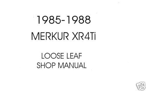 Merkur xr4ti factory service manual + evtm cd-rom