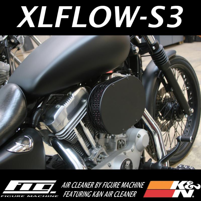 Xlflow-s3 - stage 1 sportster air cleaner - k&n filter - all models 2004 and up