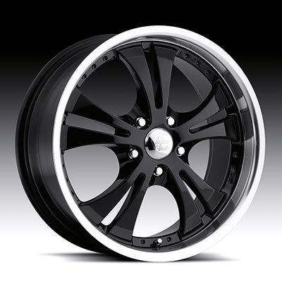 18" wheels rims vision shockwave gloss black with machined lip cobalt solstice 