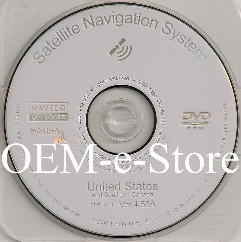 2005 2006 2007 2008 honda odyssey exl & touring navigation dvd map ver 4.56a 