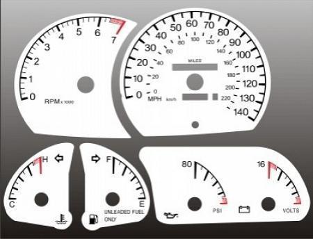 1999-2001 cadillac catera instrument cluster white face gauges 99-01