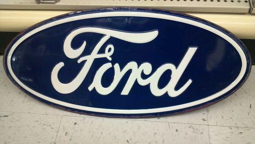 Ford oval dealer service metal sign garage shop man cave vintage look 