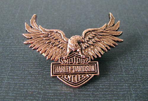 New harley-davidson motorcycle copper  eagle jacket pin