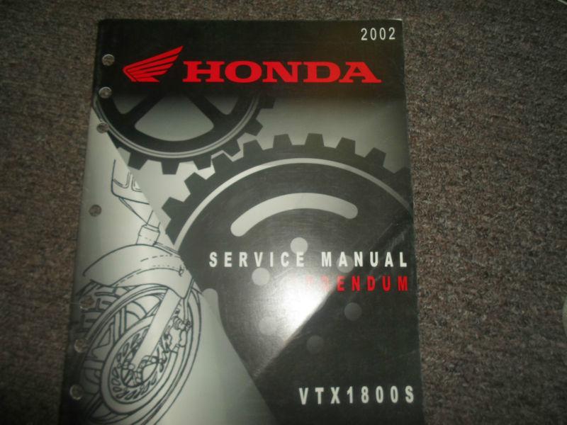 2002 honda vtx1800s addendum service repair factory manual oem addendum  2002   