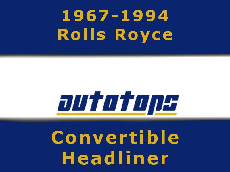 1967-1994 rolls royce convertible top headliner head liner