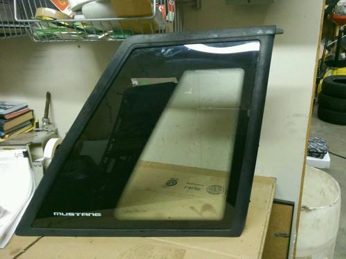 1987-1993 ford mustang notchback coupe quarter window glass carlite right lx  rh