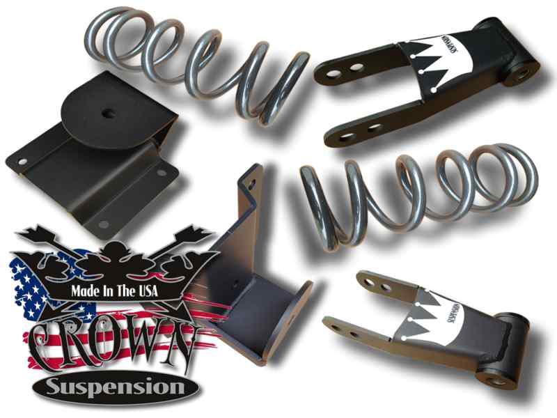 1994-2001 dodge ram 1500 crown suspension 3/4 lowering drop kit hangers coils v6