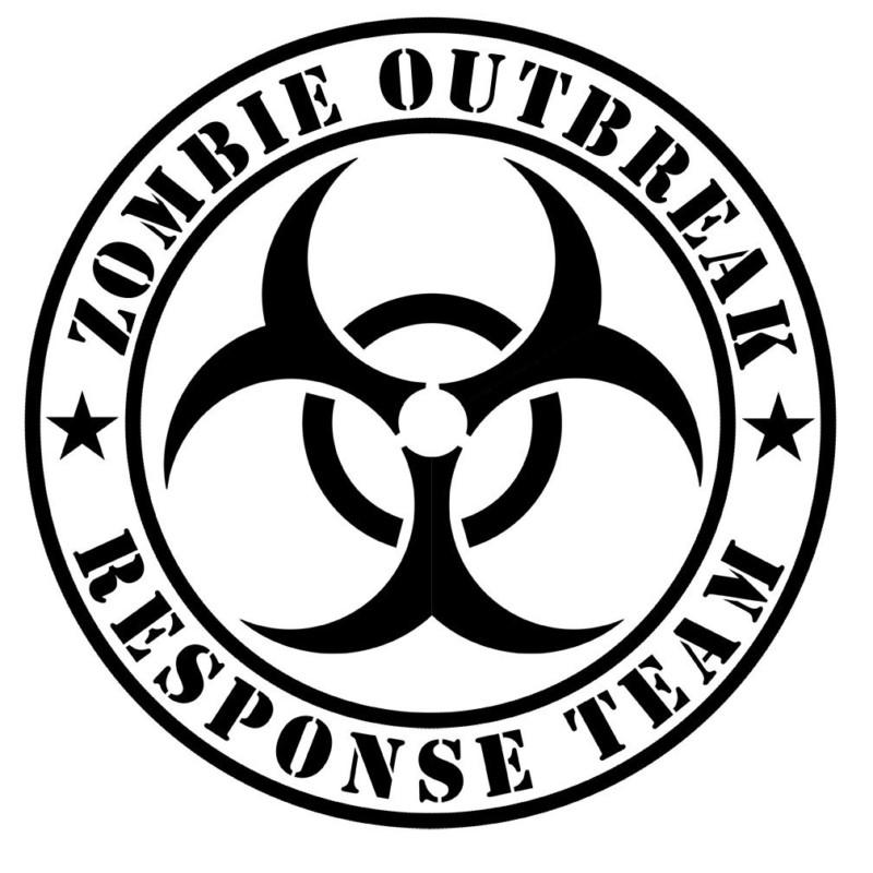 12 inch zombie outbreak response team vinyl decal
