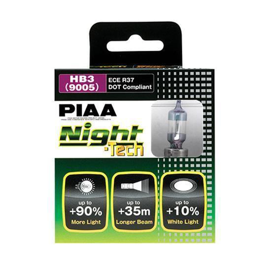 Piaa night tech twin pack halogen 9006 acura audi low beam bulbs pair 10726