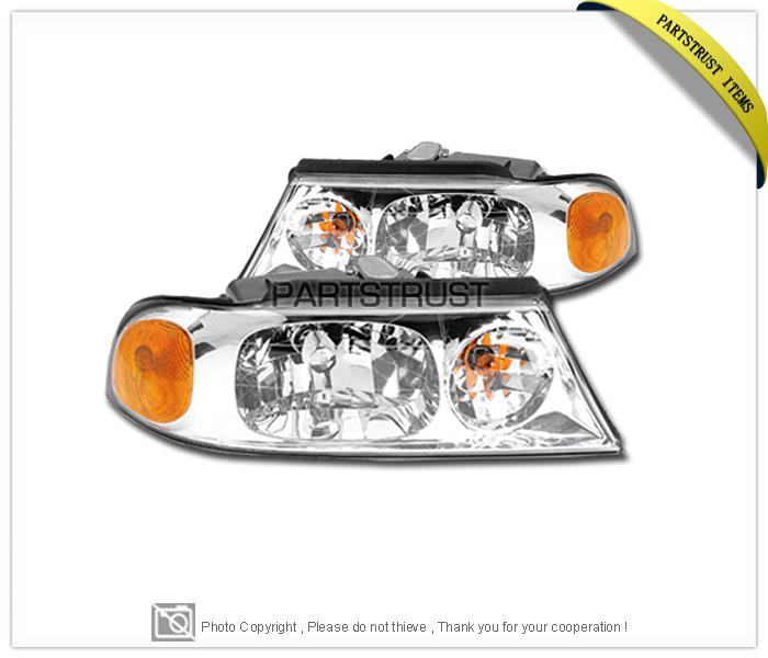 98-02 lincoln navigator headlights head lamps pair set driver + passenger side
