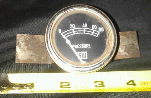 Stewart vintage oil fuel pressure gauge