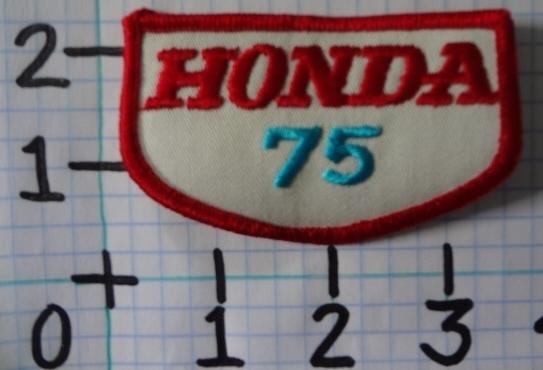 Vintage nos honda 75 motorcycle patch from the 70's 007