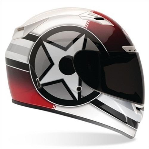 Bell vortex attack red/white full-face motorcycle helmet size x-large