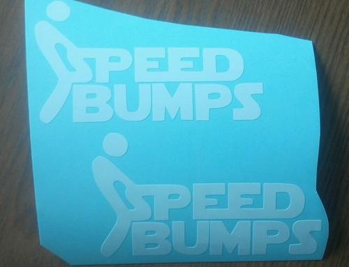 Funny speed bump vinyl decal sticker chevy ford dodge