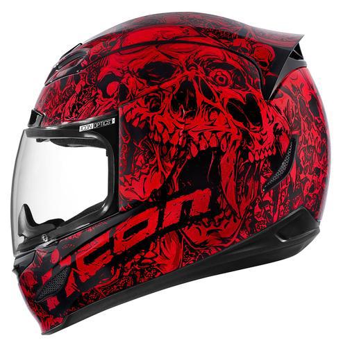 New icon airmada parahuman full-face adult helmet, red, 3xl/xxxl
