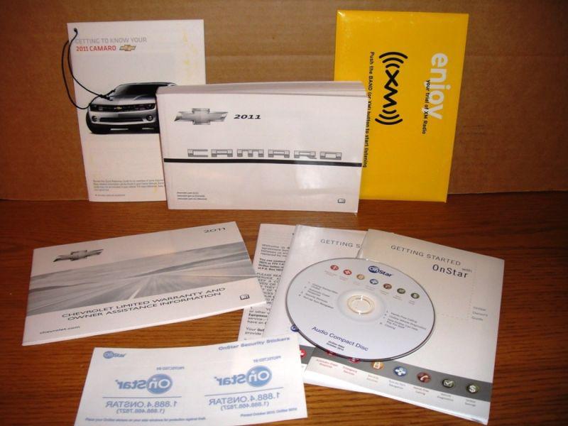 New 2011 11 chevy chevrolet camaro owners manual complete set on star xm radio