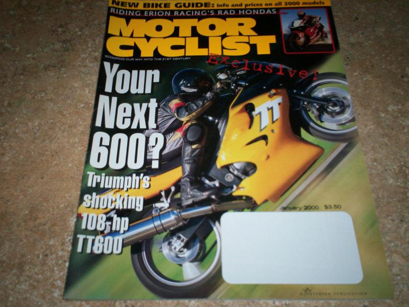 2000 triumph tt600 motorcyclist magazine road test