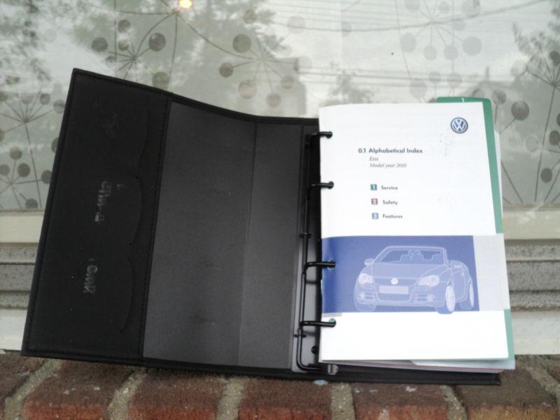 ☀ ☀ ☀ 2010 volkswagen vw eos owners manual set w/ case ☀ ☀ ☀