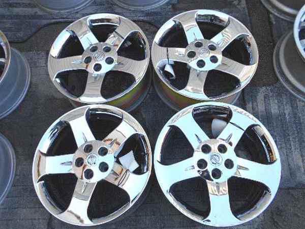 Nissan murano 18" chrome alloy wheel rims set oem lkq
