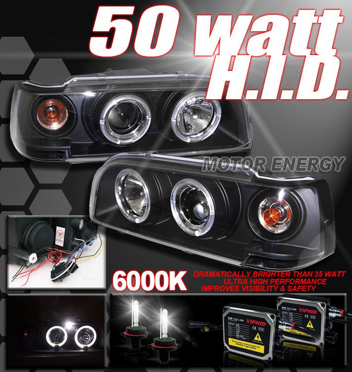93-97 volvo 850 halo projector headlights+50w 6000k hid