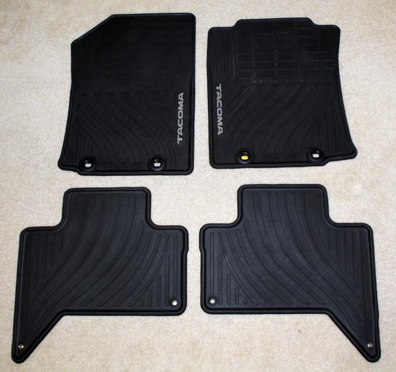 2012 2013 toyota tacoma double cab genuine oem floor mats all weather liner