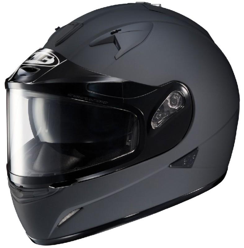 Hjc is-16 matte black xl dual lens snowmobile full snow sled helmet