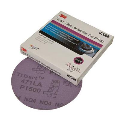3m™ trizact™ hookit™ clear coat sanding disc, 6 inch, p1500 grit (1 single disc)