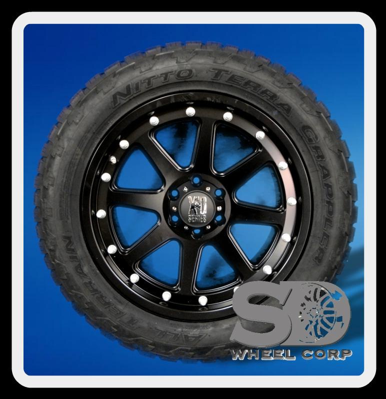 20" xd addict black rims w/285-50-20 nitto terra grappler at wheels tires