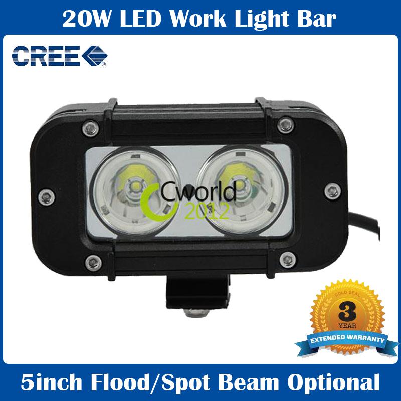 20w cree led work light bar spot lamp offroad 4wd boat ute driving work light