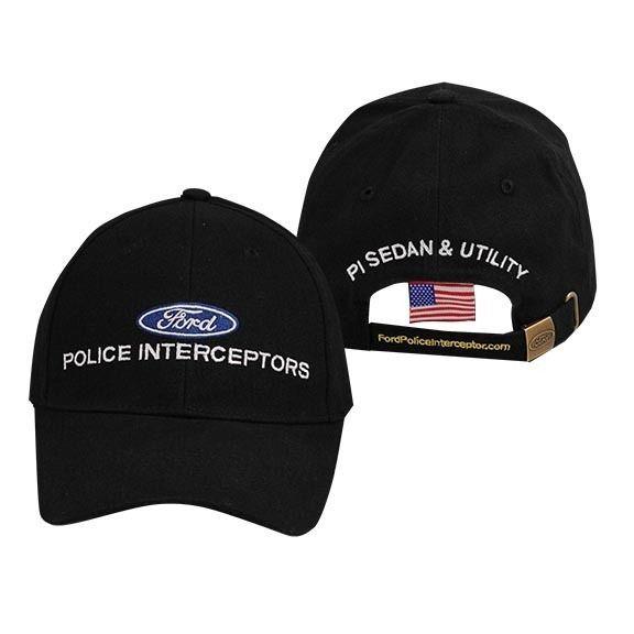 Brand new color black ford police interceptors pi  sedan and utility hat cap!